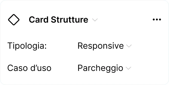 Component properties: facility cards, responsive, parking